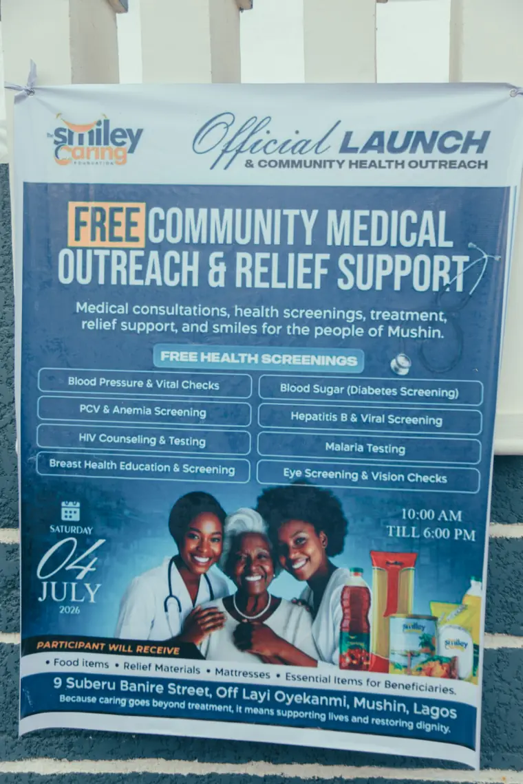 Free Community Medical Outreach and Relief Support, Mushin.